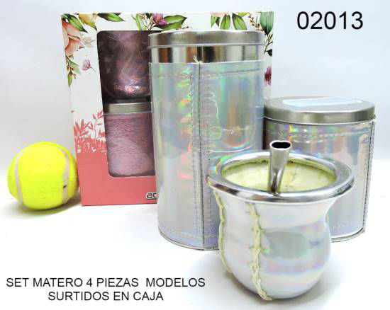 Imagen de SET MATERO 4 PIEZAS  MODELOS SURTIDOS EN CAJA 10.24